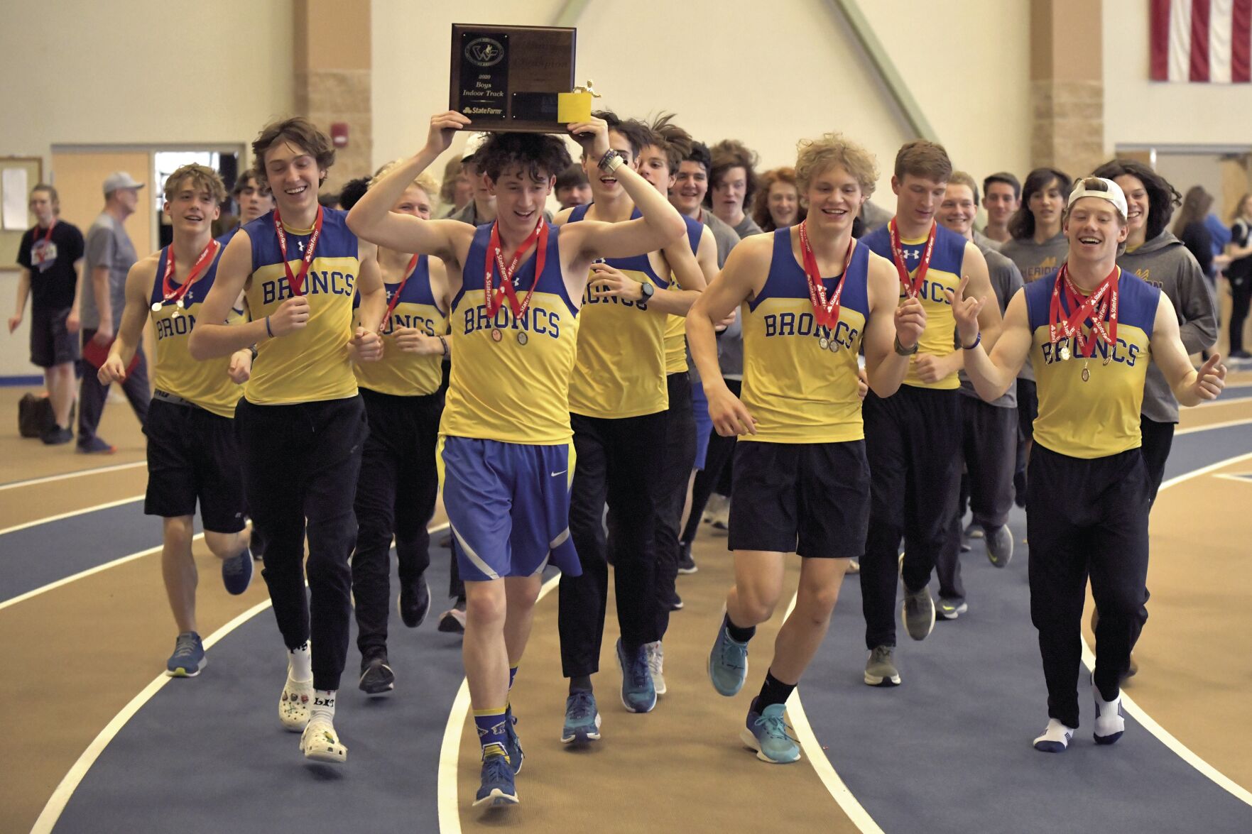 4. The Sheridan High School boys indoor track team claimed the 4A State Championship title to give it back-to-back championships and its third title, while senior Brock Bomar placed first in all four of his events. The win came days before professional, collegiate and interscholatic sports across the nation, including the Broncs outdoor track and field season, were canceled due to the COVID-19 pandemic.